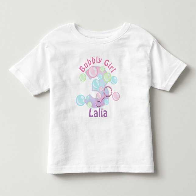 Burbujas Camiseta de cumpleaños Camiseta de tercer (Anverso)
