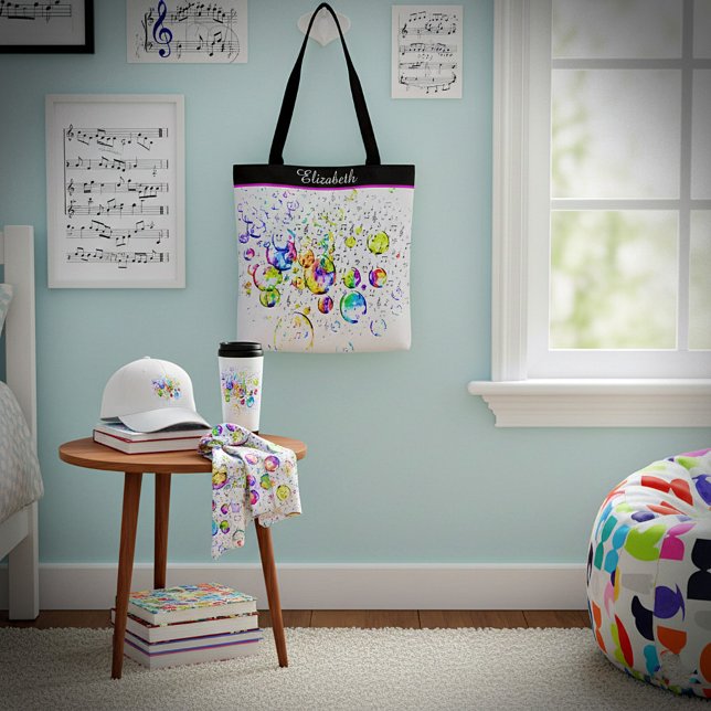 Burbujas coloreadas personalizadas y bolsa de toca (Subido por el creador)