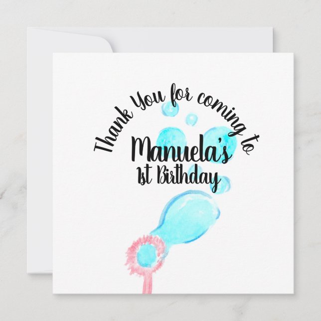 Burbujas de Acuarela Varita Pop Pop Cumpleaños     (Anverso)