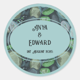 Burbujas de agua - pegatina Boda