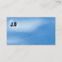 Burbujas de agua tarjetas de visita