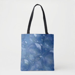 Burbujas de azul en esta práctica bolsa de puntill
