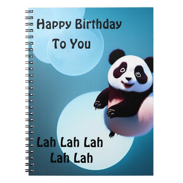 Burbujas de Baby Panda, Cuaderno de Cumpleaños (Frente)
