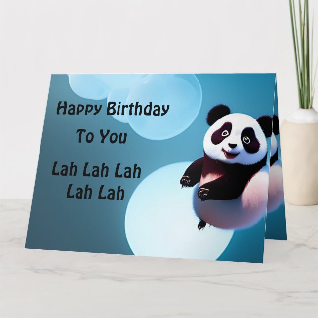 Burbujas de Baby Panda, tarjeta de cumpleaños Jumb (Anverso)