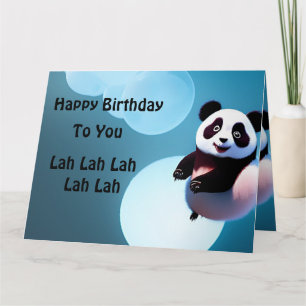 Burbujas de Baby Panda, tarjeta de cumpleaños Jumb