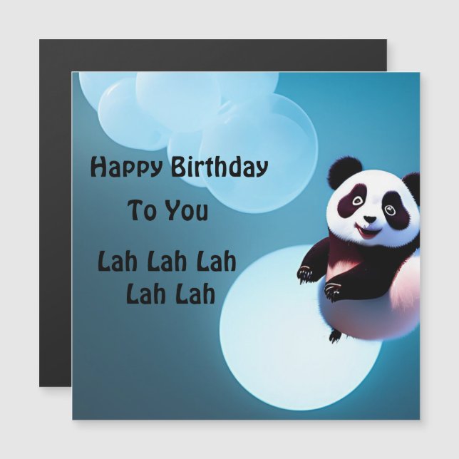 Burbujas de Baby Panda, Tarjeta Magnética (Anverso/Reverso)