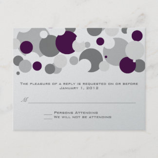Burbujas de champagne Purple/Silver RSVP