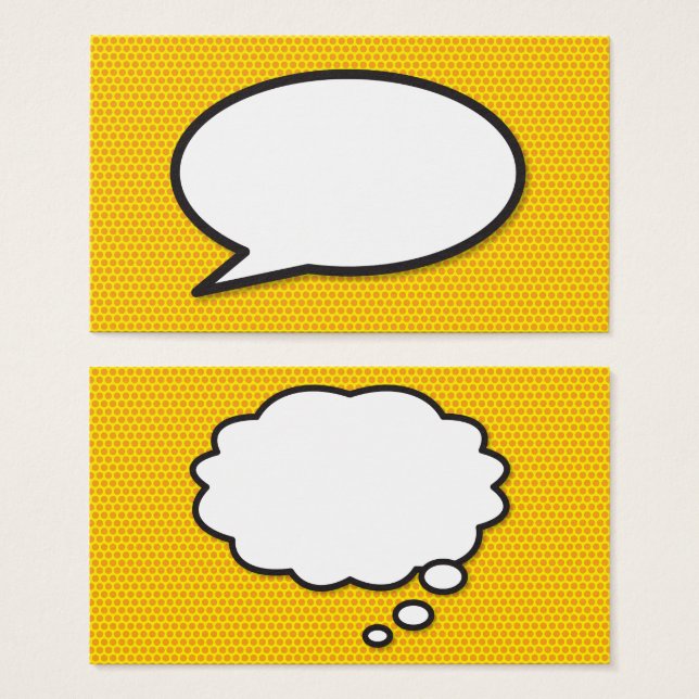 Burbujas de Diálogo y Pensamiento Diversión Retro  (Anverso y reverso)