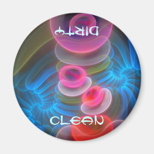 Burbujas de Guay Limpiar imán de lavavajillas suci