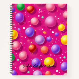 Burbujas de pensamiento de cuaderno espiral: donde