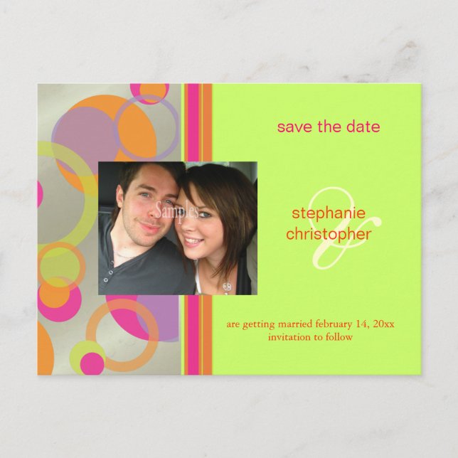 Burbujas de sangre, postales de Save the Date Phot (Anverso)