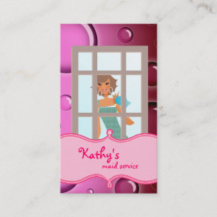 Burbujas del rosa de la tarjeta de visita de la