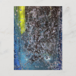 Burbujas en postal de vidrio