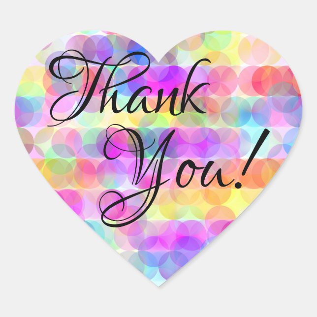 Burbujas - Gracias Pegatinas del corazón (Anverso)