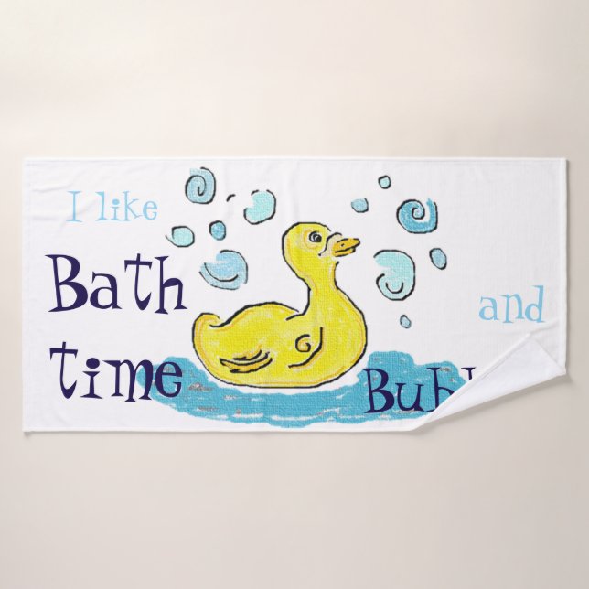 Burbujas Pato y Bañera (Toalla de baño)