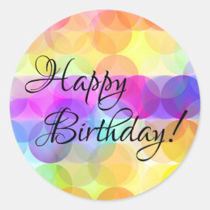 Burbujas - pegatinas del feliz cumpleaños