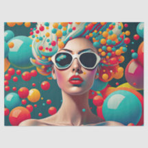 Burbujas Pop Art Decepción Papel de tejidos