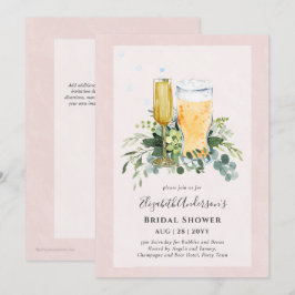 Burbujas y breves invitación a las parejas de duch
