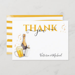 Burbujas y cerveza Ducha de bebé Gracias tarjeta