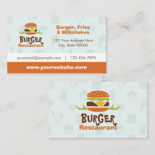 Burger Restaurant - Tarjeta de visita