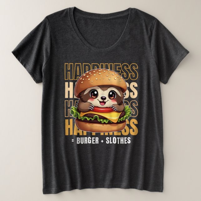 Burger Y Slothes Me Hacen Feliz (Anverso del diseño)