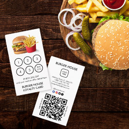 Burgers Restaurant QR Code Tarjeta de fidelidad mí
