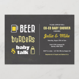 Burguesas de cerveza y charla de bebés, invitación