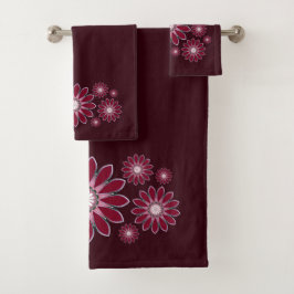 Burgundy Abstract Floral
