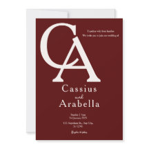Burgundy Bliss: Invitación a la boda de la versión