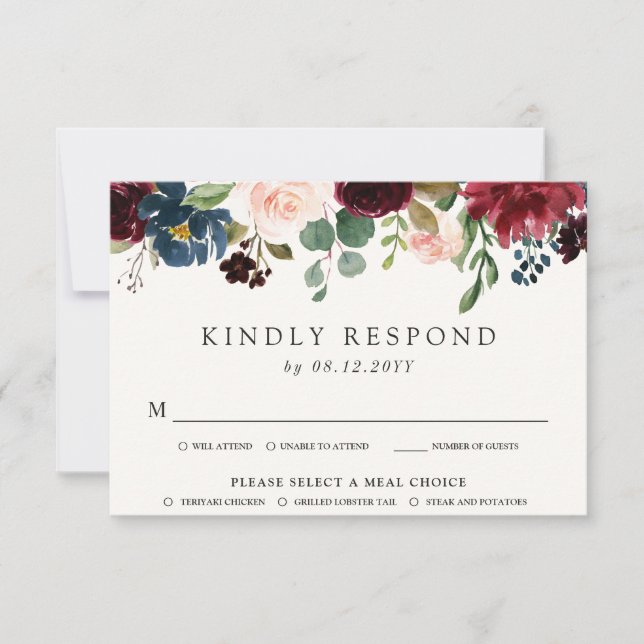 Burgundy Bouquet | RSVP (Anverso)