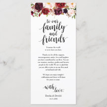 Burgundy Marsala, Lugar Entorno Tarjeta De Gracias