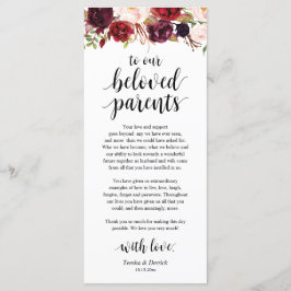 Burgundy Marsala, Lugar Entorno Tarjeta De Gracias