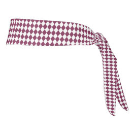 Burgundy White Checker Diamond Pattern