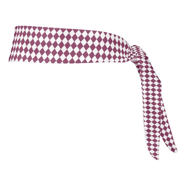 Burgundy White Checker Diamond Pattern (Girar 90)