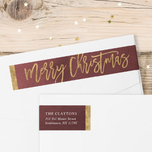 Burgundy y los Navidades de Relieve metalizado fal