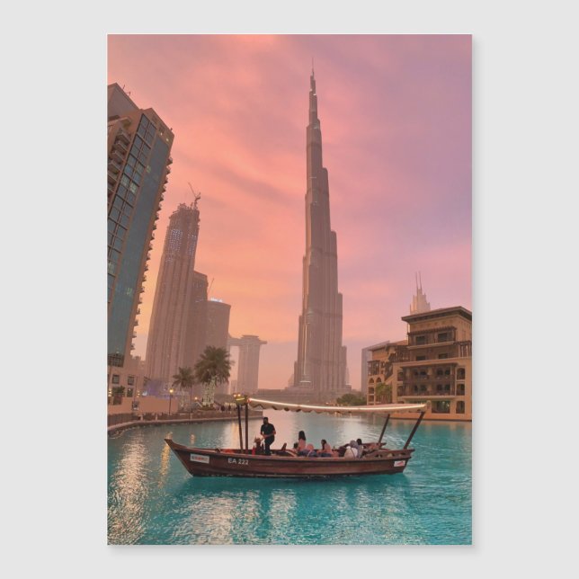 Burj Khalifa Bote Lake Cityscape (Anverso)