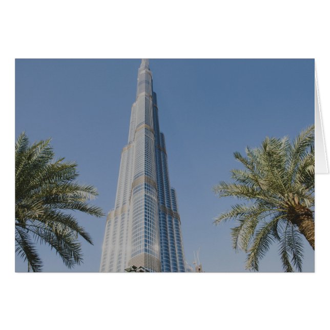 Burj Khalifa, Dubai y palmeras (Anverso (Horizontal))