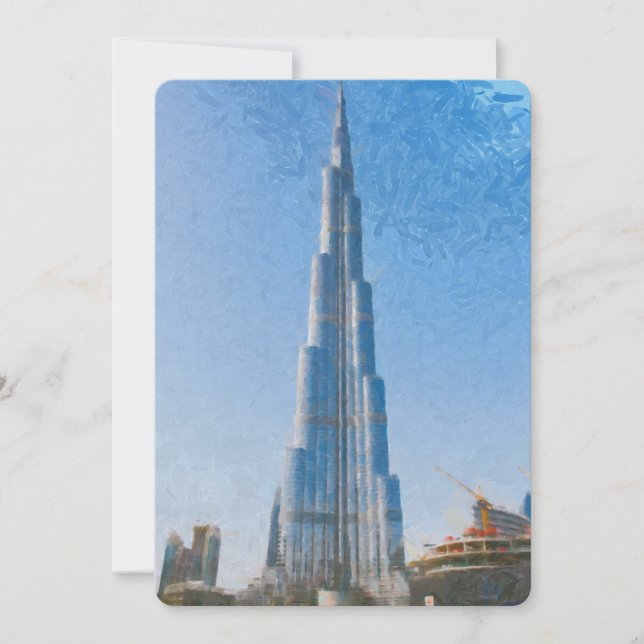 Burj Khalifa, pintura de Dubai (Anverso)