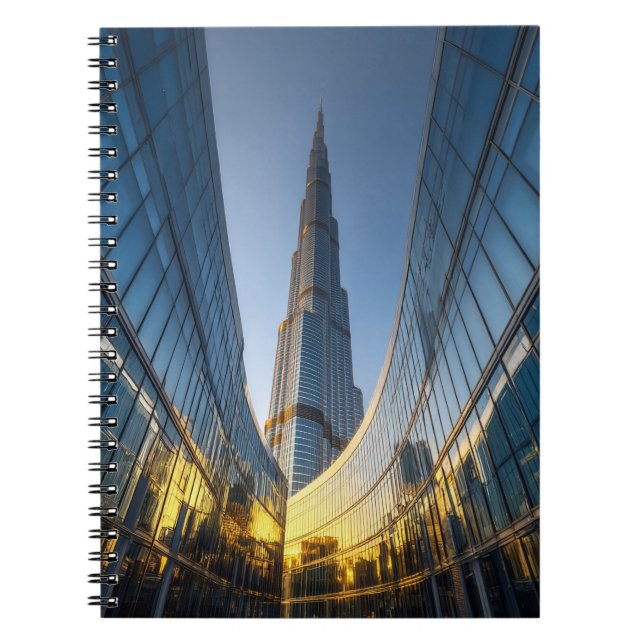Burj Khalifa reflexiona sobre el cuaderno - Línea  (Frente)