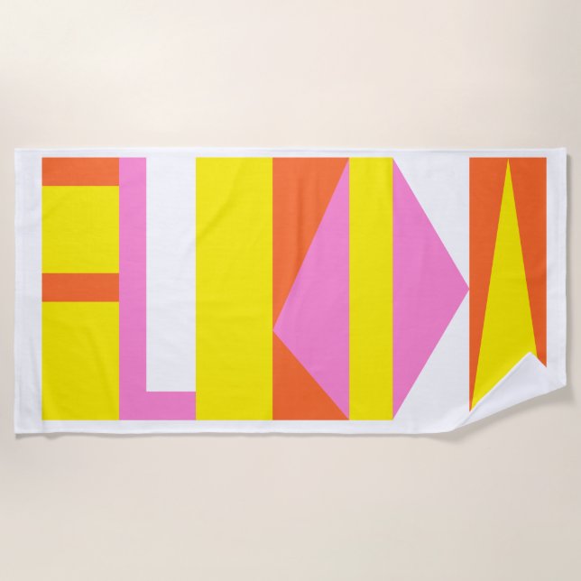 BurkayCouture Toalla de Playa de Calidad "Florida" (Anverso)