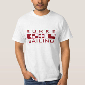 Burke que navega la camisa náutica de las banderas