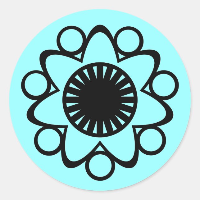 Burlándose con Pegatinas de las flores de la vida, (Anverso)