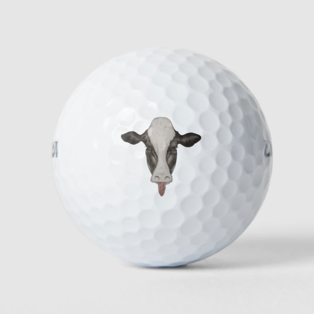 Burlándose de las bolas de golf Cow Face (Anverso)