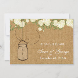 burlap Dijo: Ella dijo que tarjeta de juego de duc