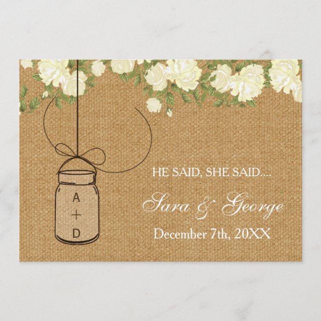 burlap Dijo: Ella dijo que tarjeta de juego de duc (Anverso)