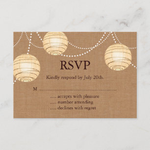 Burlap Fiesta Lanterns RSVP