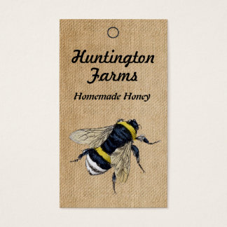 Burlap Honey Bee Price Etiqueta