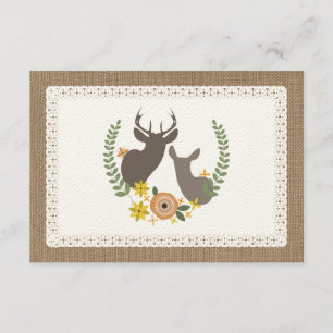 Burlap & Lace Inspire Fall Floral Deer RSVP