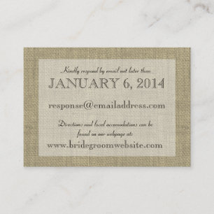 Burlap Look Insertar tarjeta