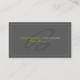 Burlap Textura Gris Tarjeta de belleza